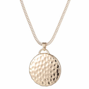 GOLD ROUND PLATE NECKLACE