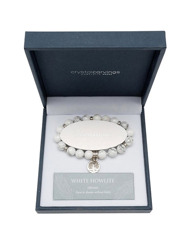 HOWLITE TREE OF LIFE BRACELET