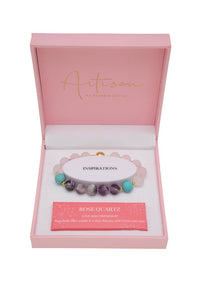 TRICOLOUR BRACELET MATTE RQ,TURQ, AMETHYST