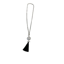 PITTED DISC BLACK TASSEL 