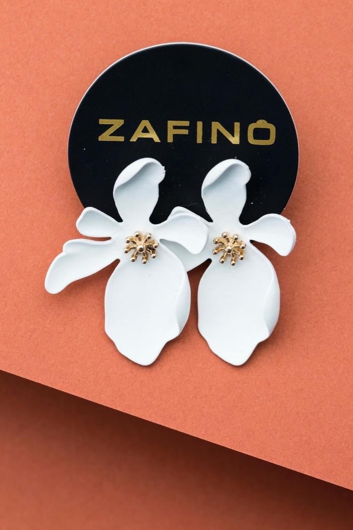 LARGE ORCHID EARRINGS WHITE
