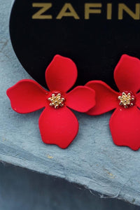 ORCHID EARRINGS RED (SMALL)