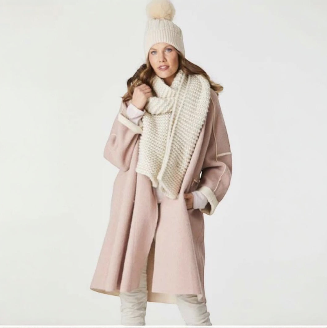 VANCOUVER COAT [Sz:FREE COL:BLUSH/NATURAL TRIM]