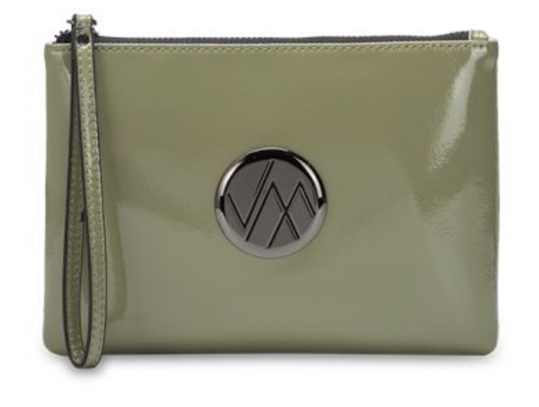 GIA LEATHER CLUTCH [COL:SAGE] 