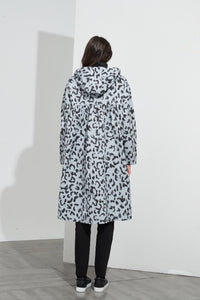 SWING BACK OVERCOAT [Sz:M COL:SOFT GREY ANIMAL]