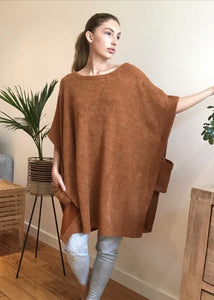 PONCHO TOP IN RUST [Sz:ONE SIZE  COL:RUST]
