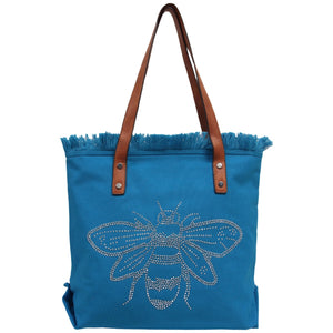 BEE-CAUSE WASHED TOTE SAPPHIRE