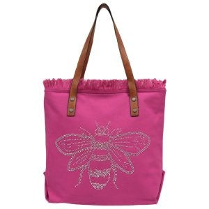 BEE-CAUSE WASHED TOTE FUCHSIA