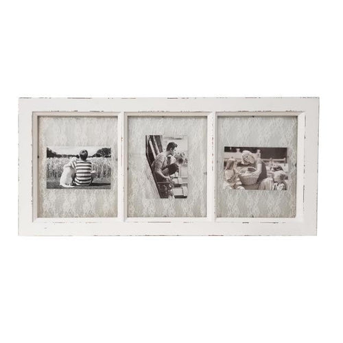 3 PHOTO FRAME WITH LACE