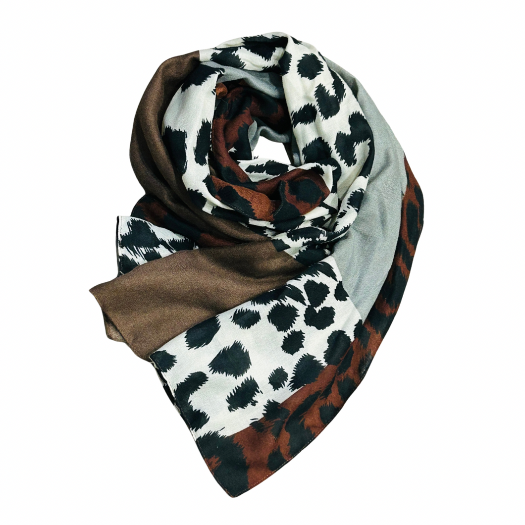 ABSTRACT ANIMAL PRINT SCARF