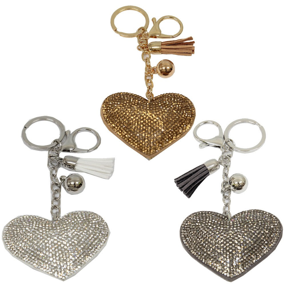 HEARTFELT CRYSTAL KEY CHAIN