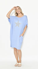 STAR SEQUIN JERSEY DRESS [Sz:S/M COL:BLUE]