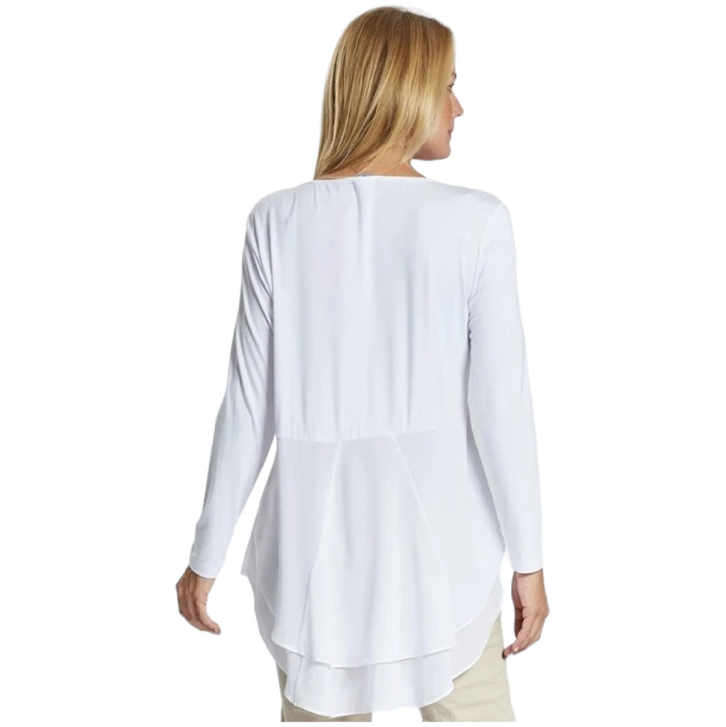 CHIFFON BACK SWING TUNIC [Sz:12 COL:WHITE]