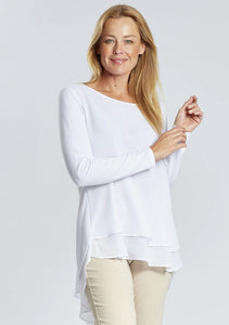 CHIFFON BACK SWING TUNIC [Sz:12 COL:WHITE]