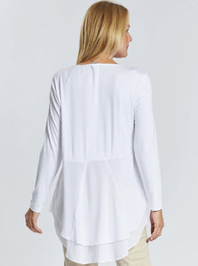 CHIFFON BACK SWING TUNIC [Sz:12 COL:WHITE]