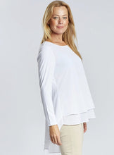 CHIFFON BACK SWING TUNIC [Sz:12 COL:WHITE]