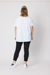 FEATHER PRINT TEE [Sz:S (10) COL:WHITE]