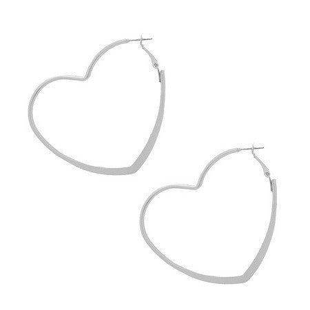 HEART HOOP EARRINGS