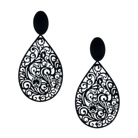 FILIGREE TEAR DROP EARRINGS