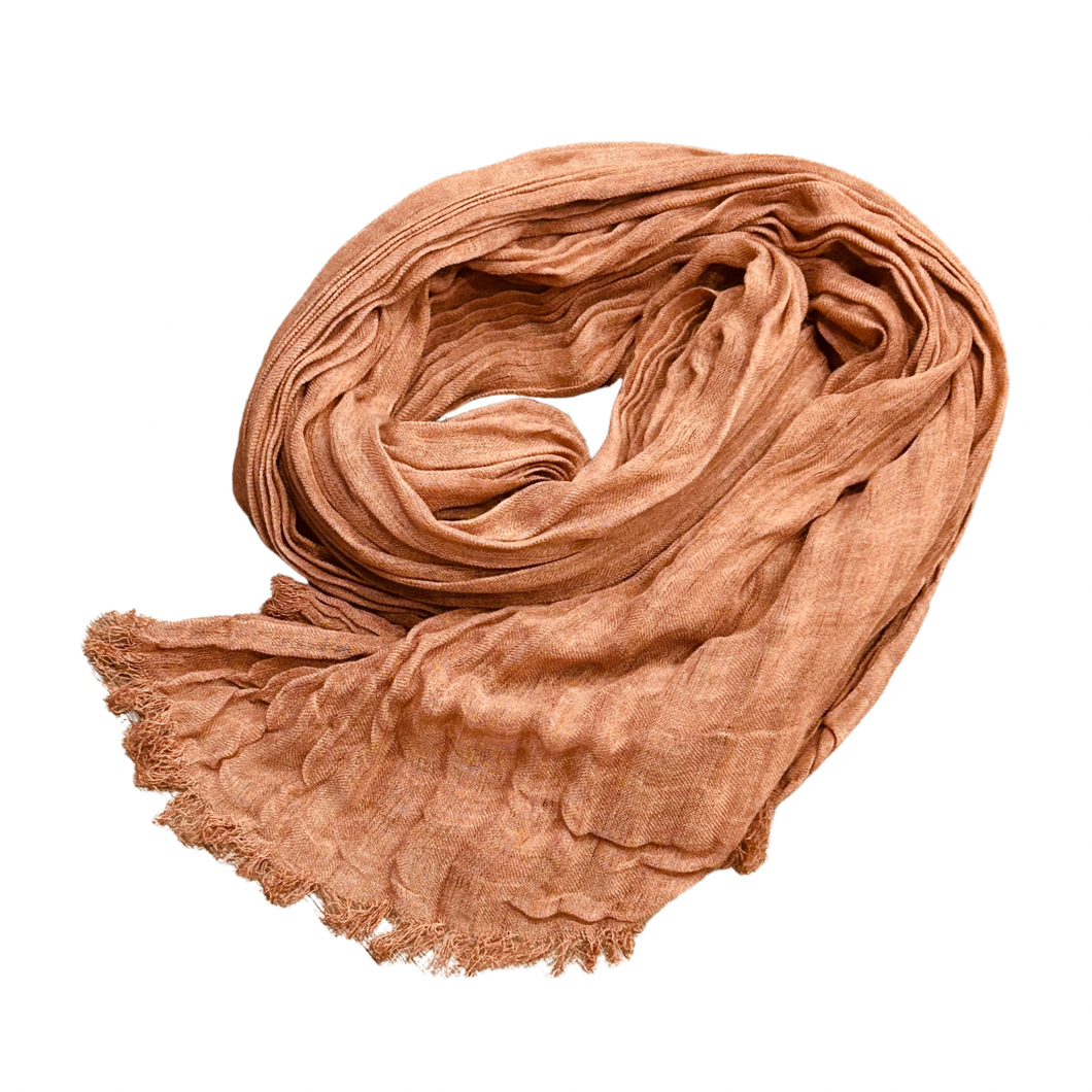 DUSTY PINK COTTON SCARF 