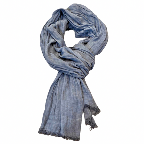 GREY COTTON MIX SCARF 