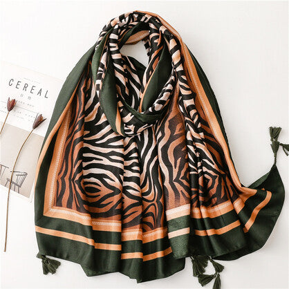 ANIMAL PRINT COTTON SCARF