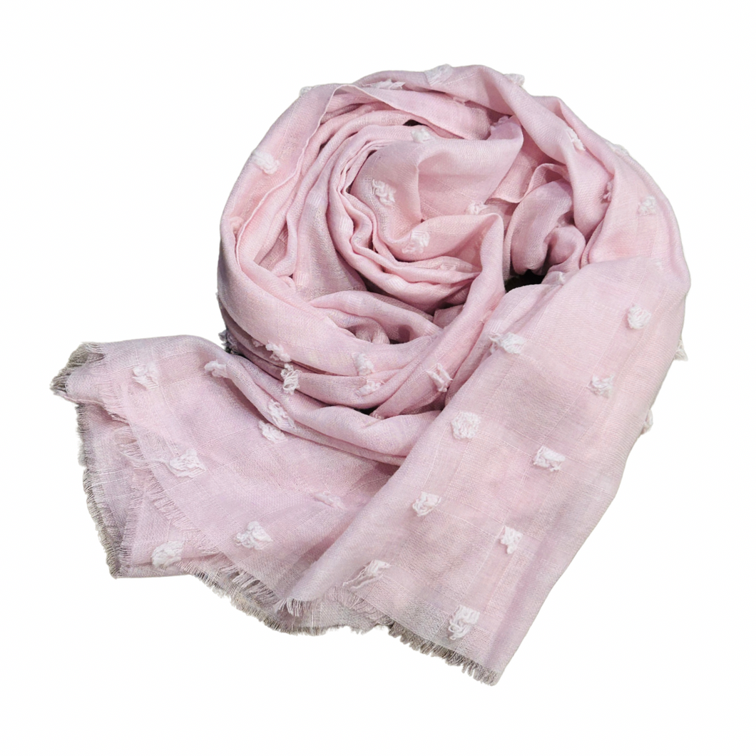 FLAKE DETAIL SCARF LILAC SNOW