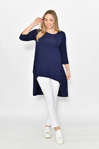 HI LO JERSEY TUNIC NAVY [Sz:S COL:NAVY]