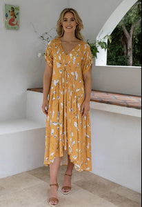 PEAK MAXI DRESS SUNDUST [Sz:S/M COL:YELLOW]