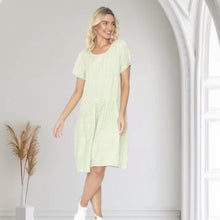 RILEY STRIPE DRESS [Sz:10 COL:SEAFOAM]