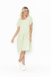 RILEY STRIPE DRESS [Sz:10 COL:SEAFOAM]