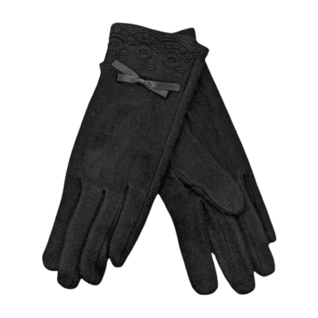 BLACK WOOLEN GLOVES