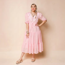 DANICA LINEN DRESS [Sz:M/L COL:BLUSH]