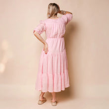 DANICA LINEN DRESS [Sz:M/L COL:BLUSH]