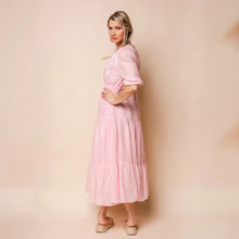 DANICA LINEN DRESS [Sz:M/L COL:BLUSH]