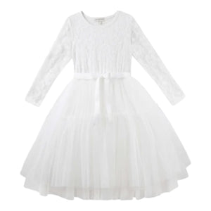 PRINCESS LACE L/S TUTU DRESS [Sz:3 COL:IVORY]