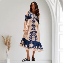 PANEMA DRESS [Sz:8 COL:LATTE/NAVY]