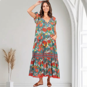 SAO PAULO MAXI DRESS [Sz:S COL:DELTA EMERALD]