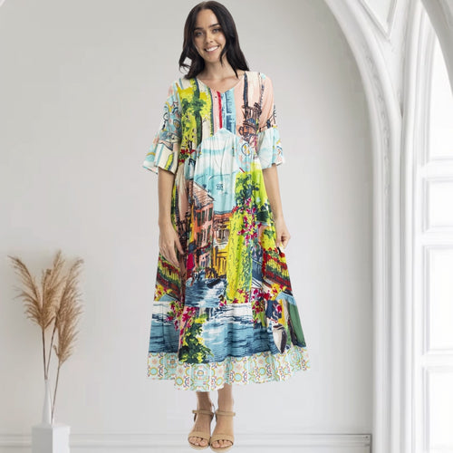 BELLAGIO PEAK DRESS [Sz:12 COL:PRINT]