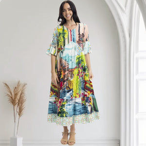 BELLAGIO PEAK DRESS [Sz:12 COL:PRINT]