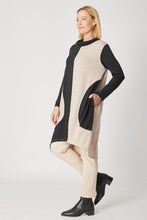 ROMY TURTLE NECK TUNIC DRESS [Sz:10 COL:BLACK/SAND]