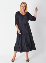 RUFFLE DRESS [Sz:12 COL:BLACK]