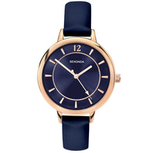 ROSE GOLD WATCH WITH BLUE STRAP