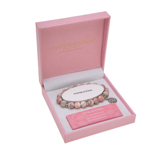 PINK MATRIX TREE OF LIFE CHARM BRACELET MATTE