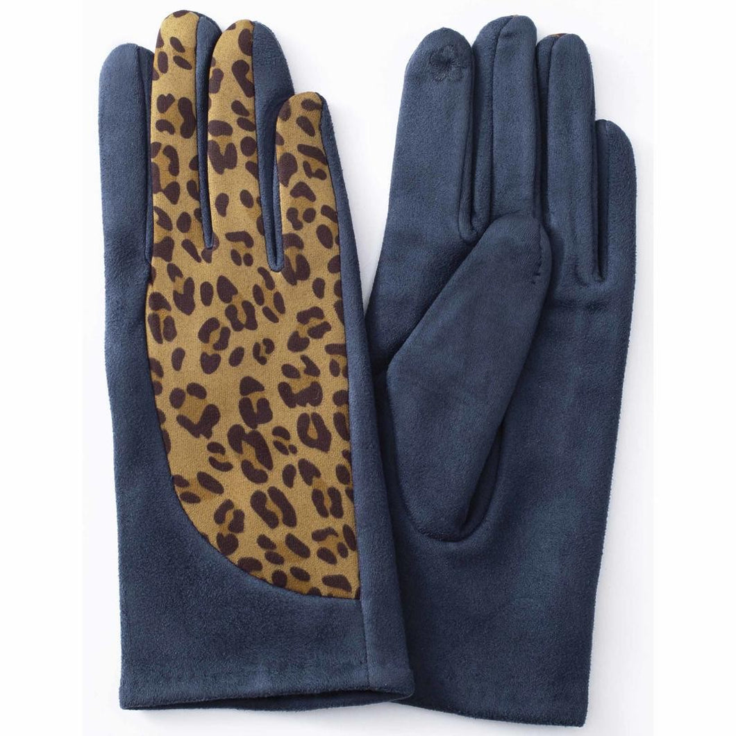 BLUE ANIMAL PRINT GLOVES 