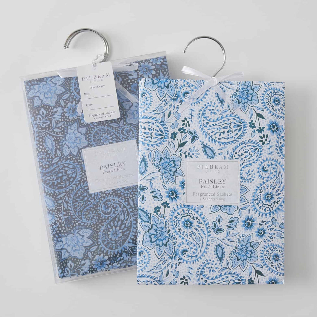 PAISLEY SCENTED HANGING SACHETS 4X60G