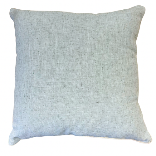 PIPED LINEN CUSHION BLUE 