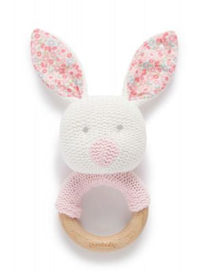 KNITTED BUNNY RATTLE