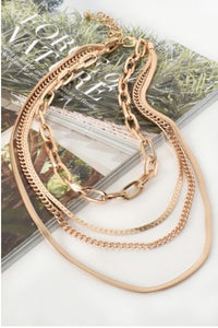 LAYERS MULTI CHAIN NECKLACE GOLD