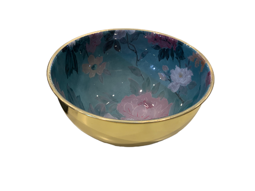 BRASS & ENAMEL BOWL
